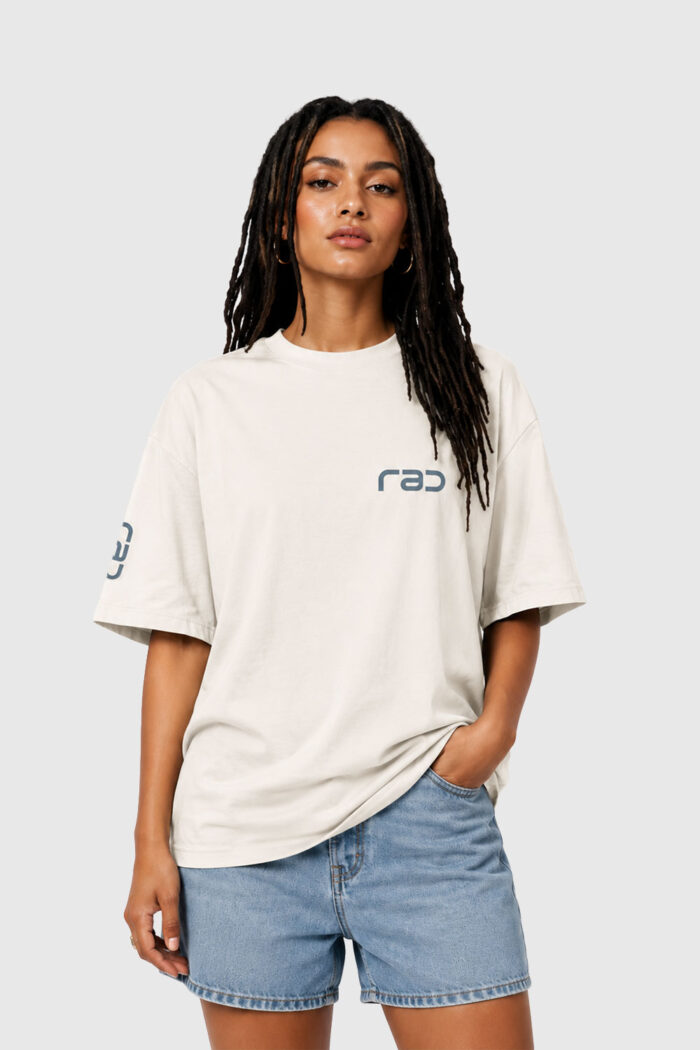 RAD Embroidered Oversized Faded T-Shirt